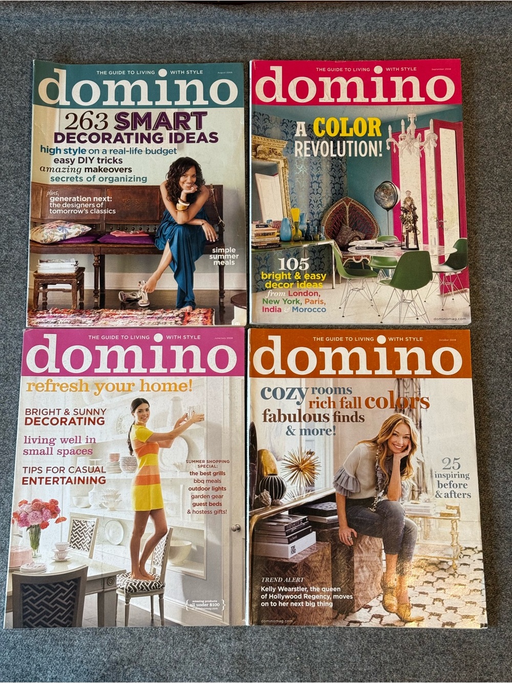 Domino magazine summer / fall 2008 lot of 4
